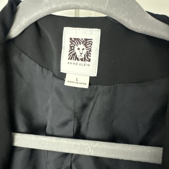 Anne Klein Asymmetrical Blazer with Double Zipper Black Size L - Picture 2 of 6